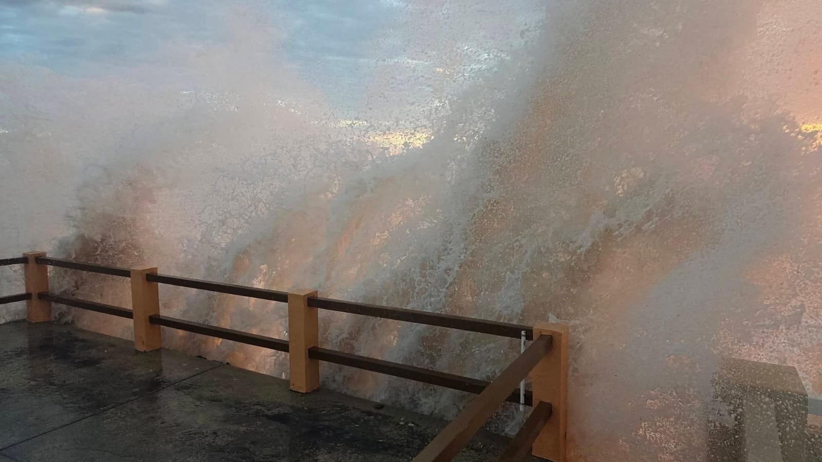 High tide at the terraces